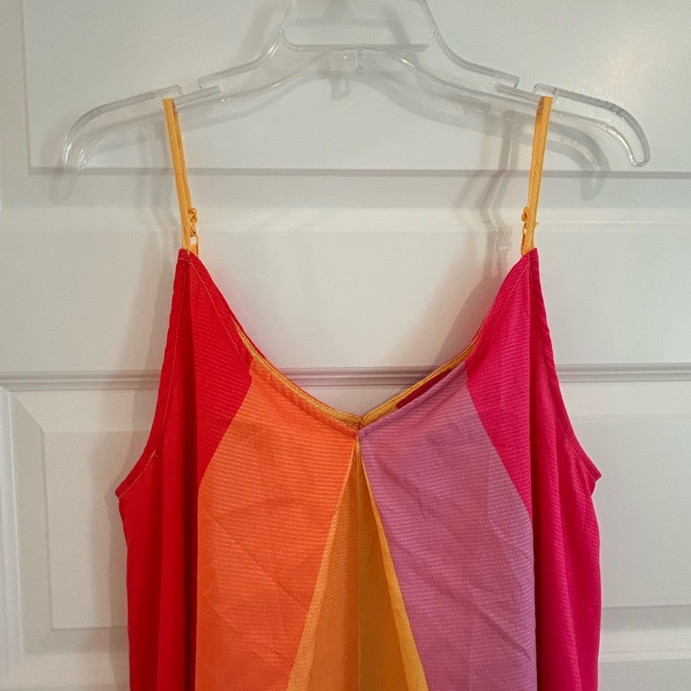 Flying Tomato Color Maxi Dress Pink Orange Multi Size L - Picture 3 of 14